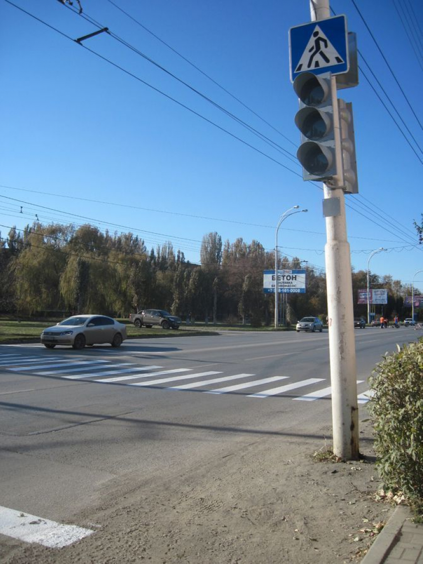 В Волгодонске на улице Морской в районе «Казымова» появился новый пешеходный переход