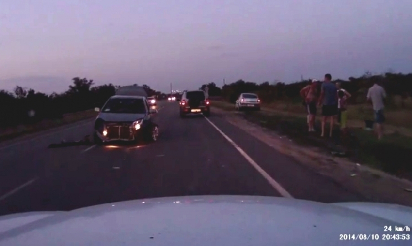 Очевидец снял на видео последствия аварии на трассе «Волгодонск - Романовская»