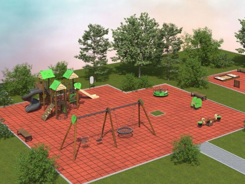 Появились эскизы двух роскошных детских площадок, которые построят в Волгодонске 