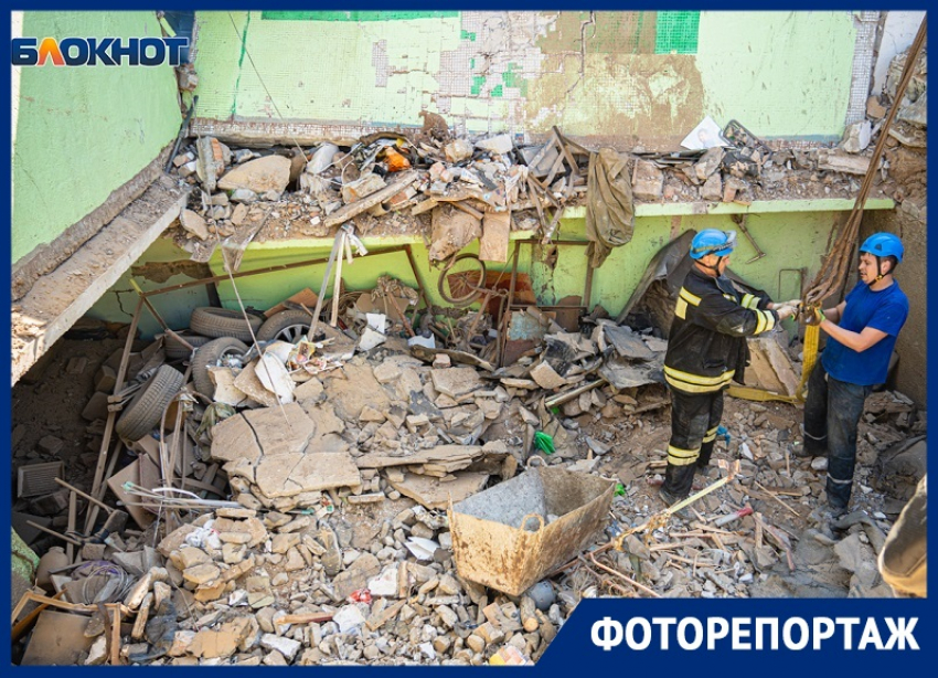 Поиски человека не прекращаются: как выглядит место взрыва гаража в Волгодонске