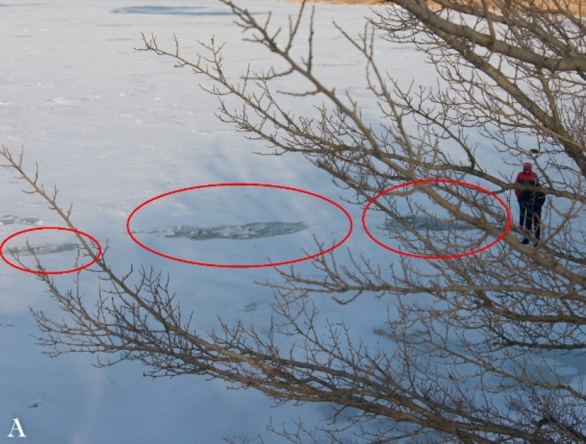 Два парня провалились под лед в районе набережной В-9 в Волгодонске