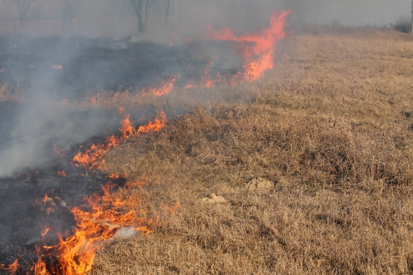 Возле жилых домов на Песчаной разгорелся пожар 