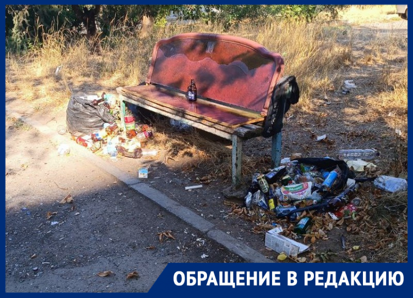 Волгодонск погряз в грязи: мусор и бутылки «украсили» аллею города