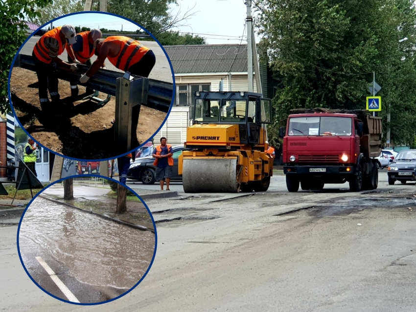 «Отбойники», ямы и внутридворовые проезды:  как в Волгодонске проходит ремонт дорог