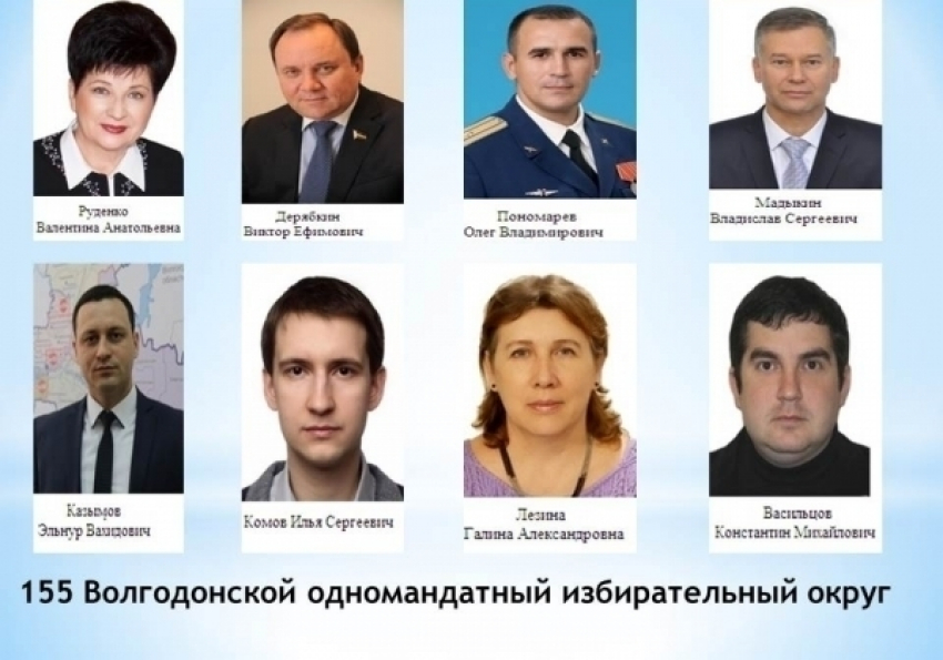 Выразите свое отношение к 8 кандидатам в праймериз «ЕР» по Волгодонскому округу №155 